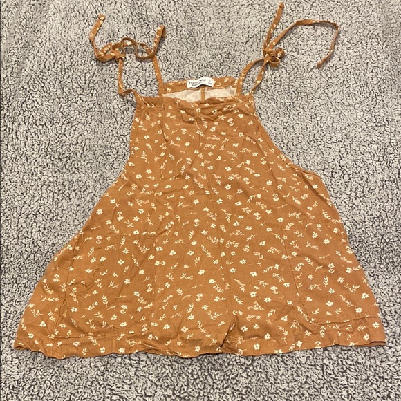 Brown Floral Tie-Strap Top - Picture 1 of 3